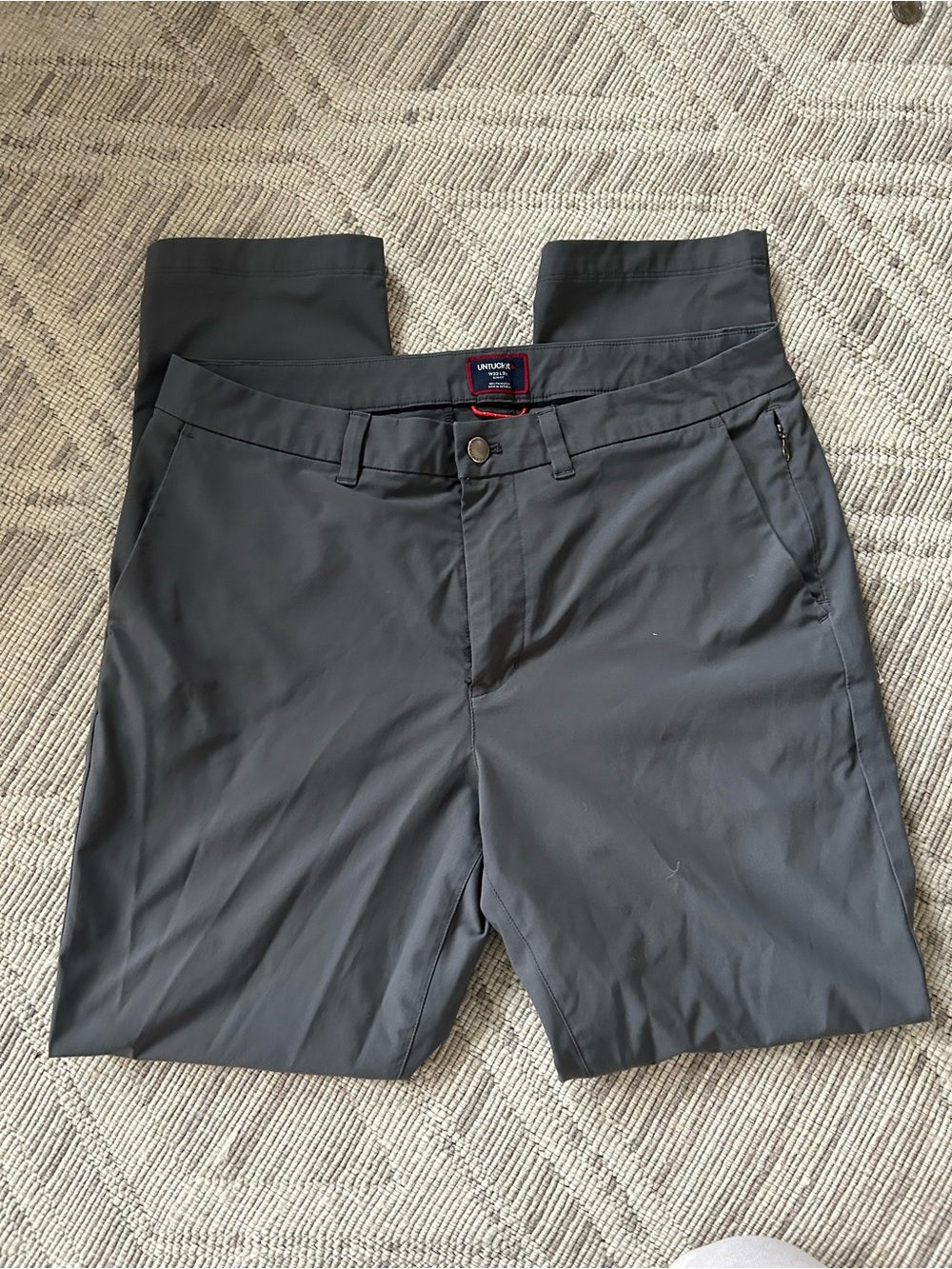 UNTUCKit Men's Slate Gray Stretch Chinos